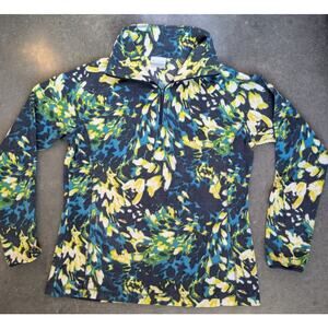 COLUMBIA Fleece Pullover Women's Size XL Arctic Air Fleece 3/4 Zip Blue Soft